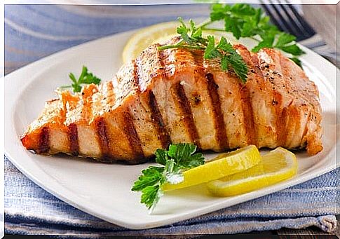 Grilled salmon