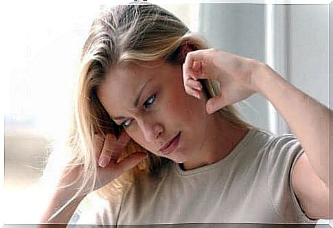 Hearing impaired woman