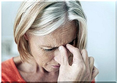 Woman with sinusitis