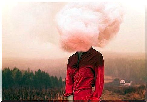 woman with head in the clouds victimhood