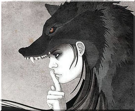 Wolf woman who silences the opinions of others